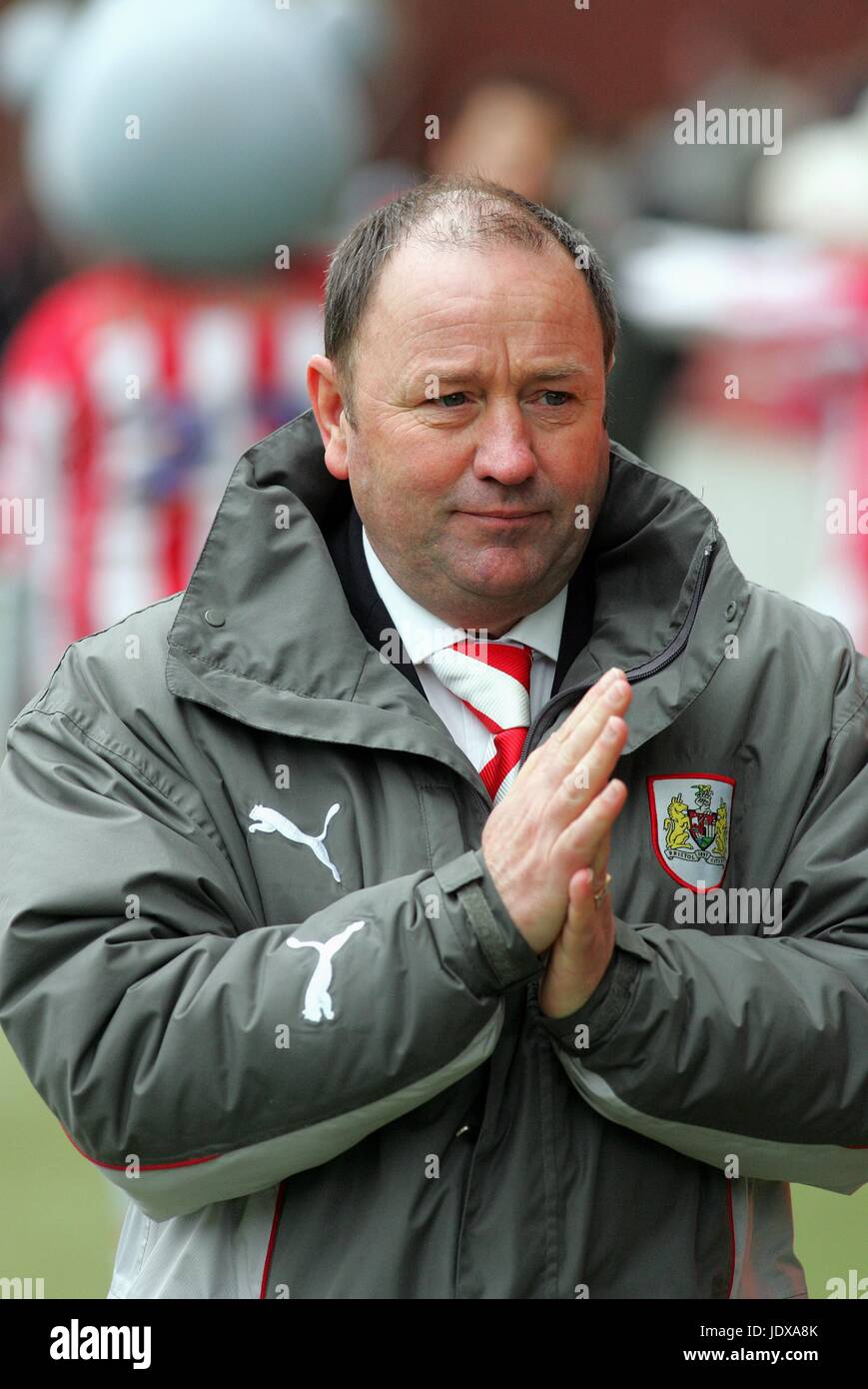 GARY JOHNSON STOKE CITY V BRISTOL CITY BRITANIA Stadion STOKE ENGLAND 19. April 2008 Stockfoto