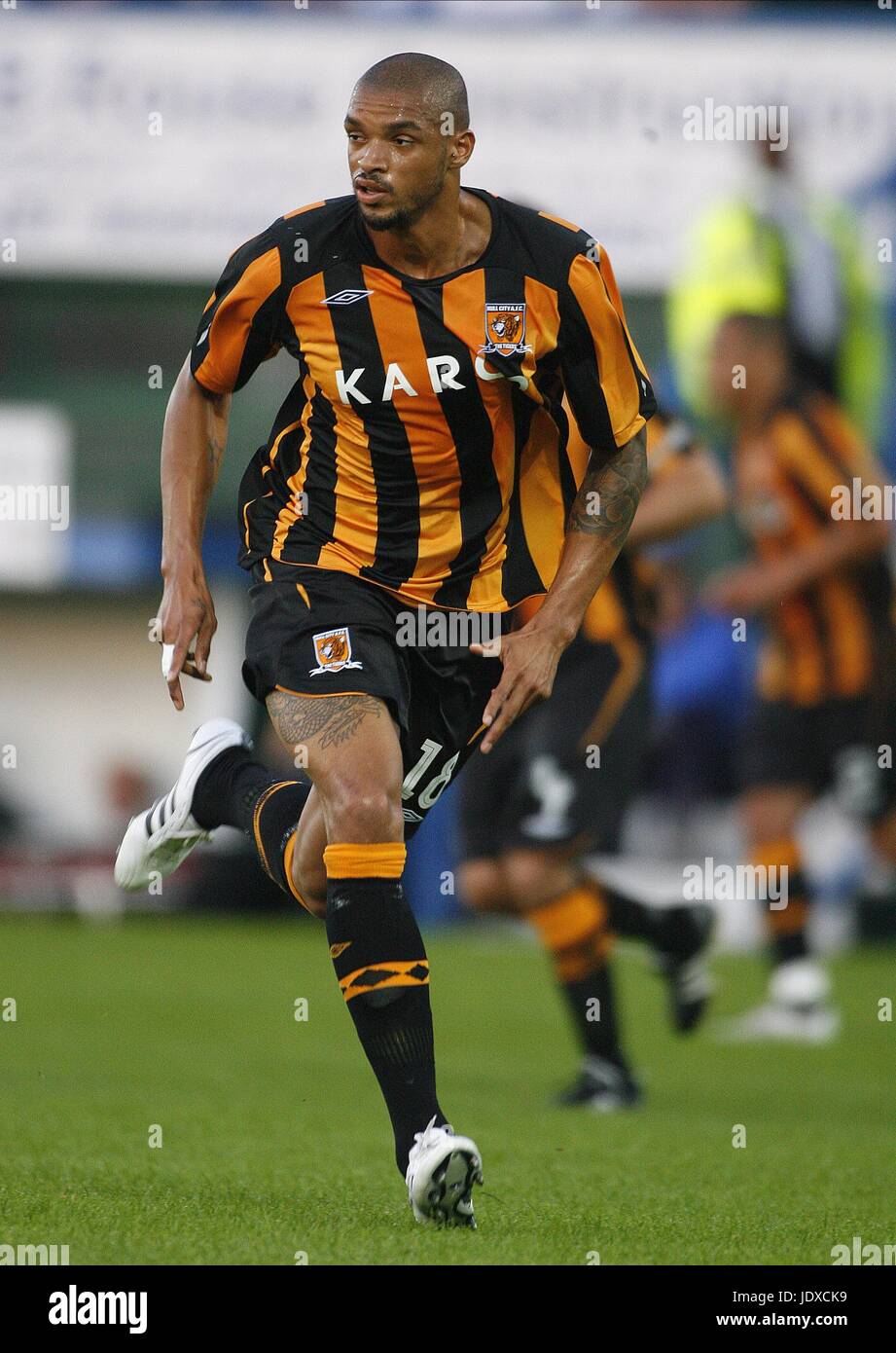 CALEB FOLAN HULL CITY FC SALTERGATE CHESTERFIELD ENGLAND 22. Juli 2008 Stockfoto