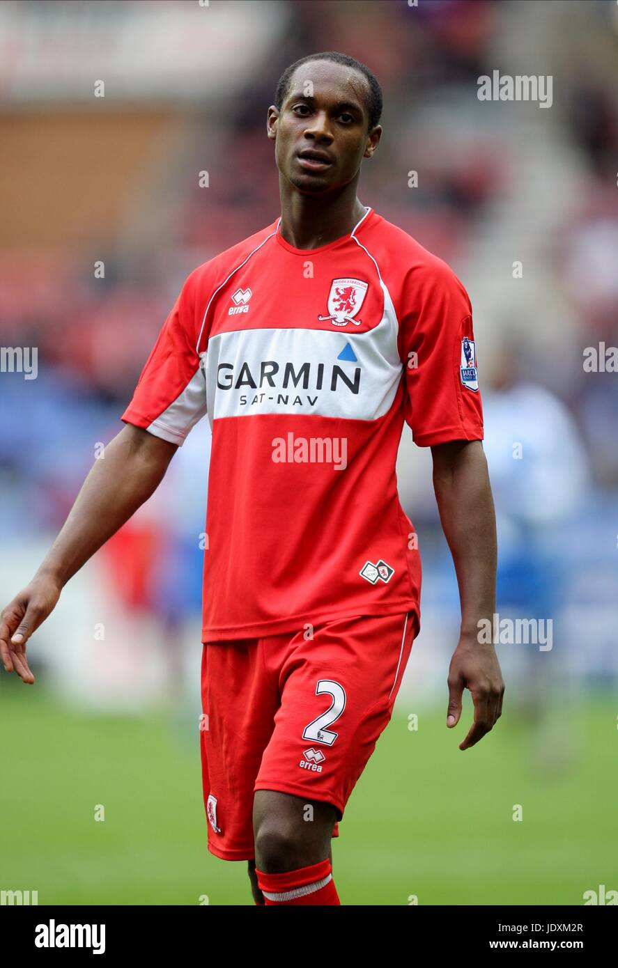 JUSTIN HOYTE MIDDLESBROUGH FC JJB STADIUM WIGAN ENGLAND 4. Oktober 2008 Stockfoto