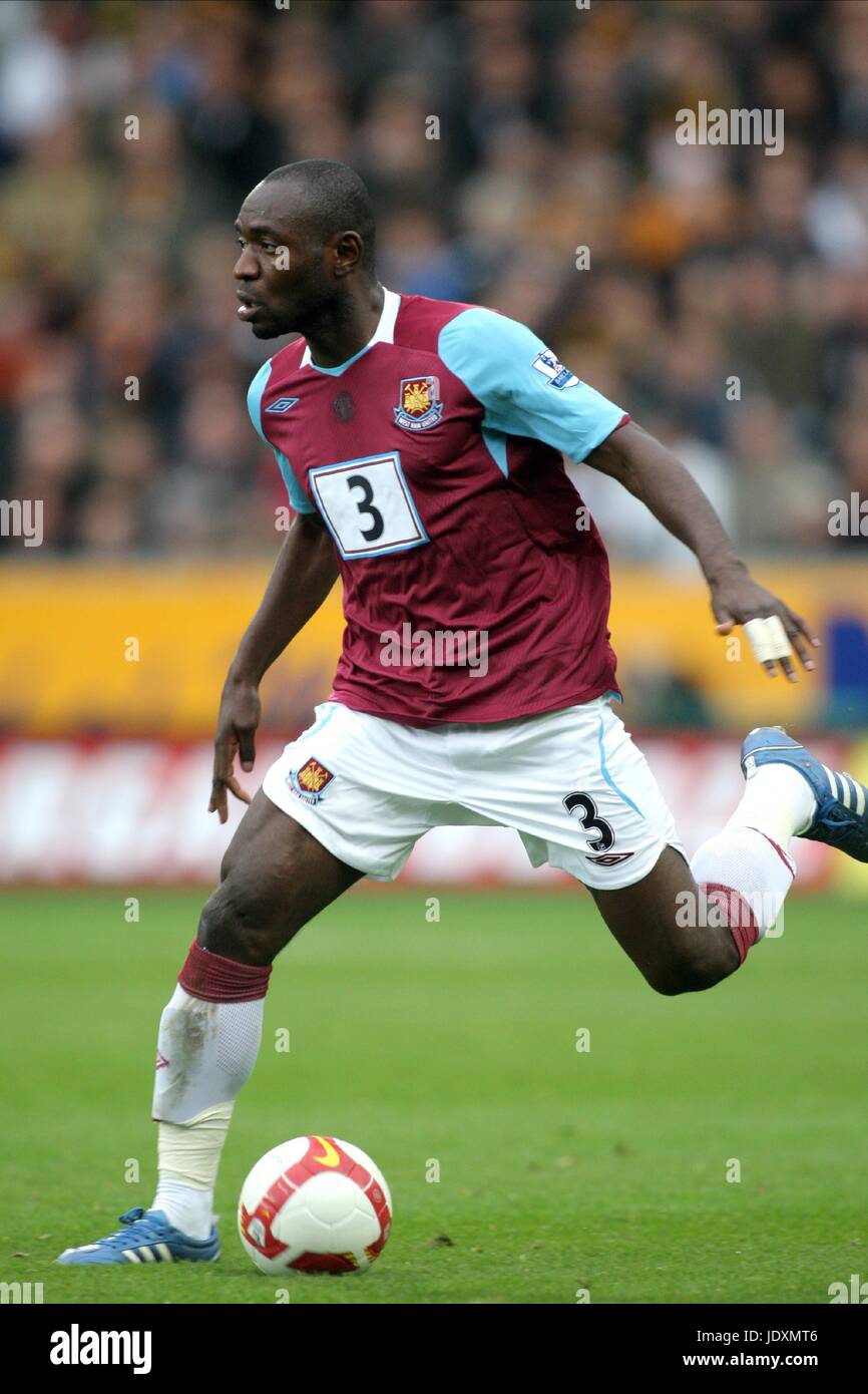 HERITA ILUNGA WEST HAM UNITED FC KC STADIUM HULL ENGLAND 19. Oktober 2008 Stockfoto