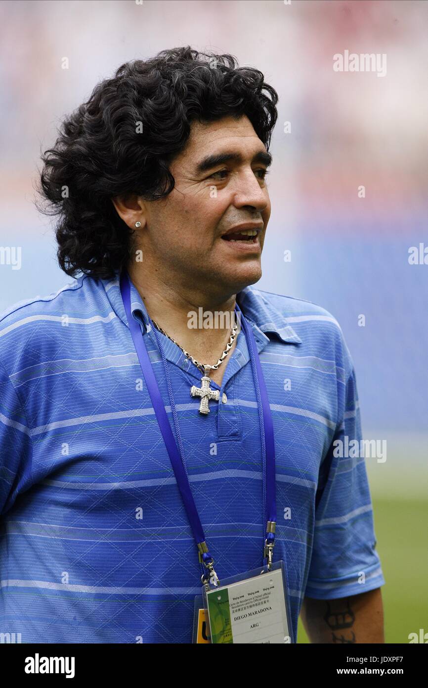 DIEGO MARADONA Argentinien Olympiastadion Peking CHINA 23. August 2008 Stockfoto