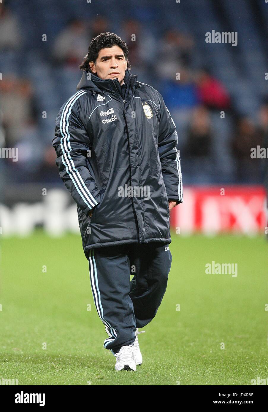 DIEGO MARADONA V Argentinien HAMPDEN PARK GLASGOW Schottland 19. November 2008 Stockfoto
