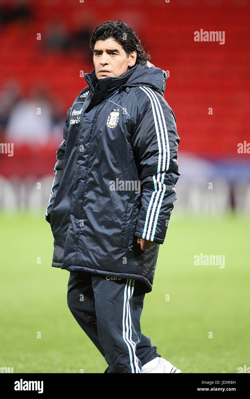 DIEGO MARADONA V Argentinien HAMPDEN PARK GLASGOW Schottland 19. November 2008 Stockfoto