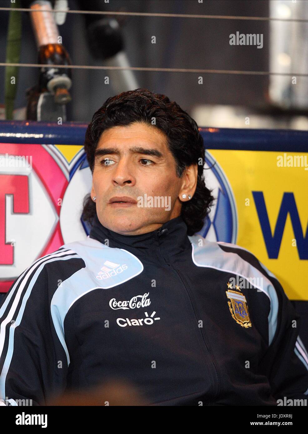 DIEGO MARADONA V Argentinien HAMPDEN PARK GLASGOW Schottland 19. November 2008 Stockfoto