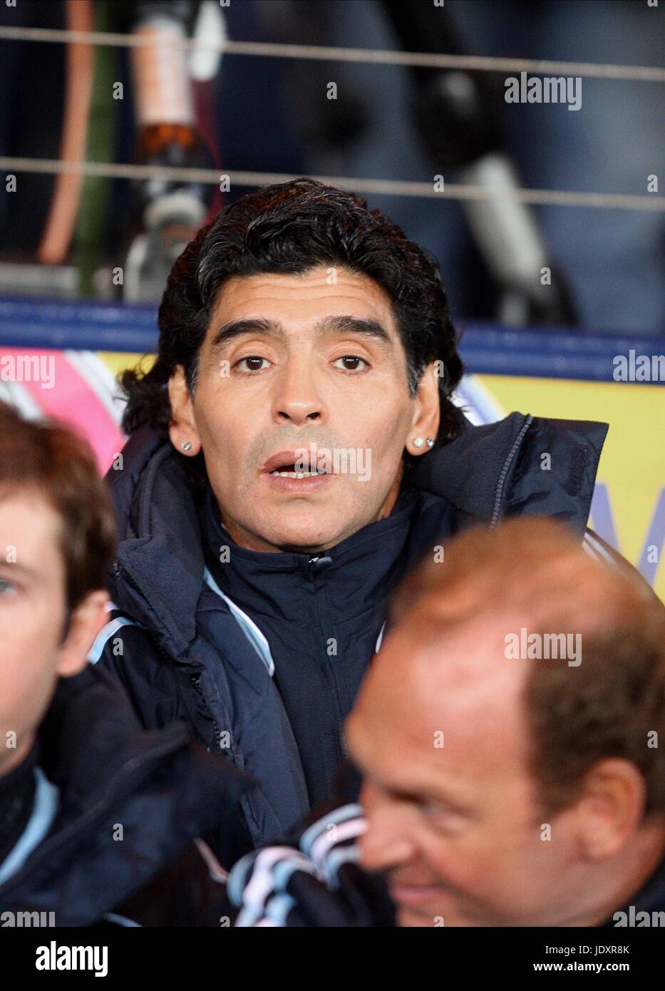 DIEGO MARADONA V Argentinien HAMPDEN PARK GLASGOW Schottland 19. November 2008 Stockfoto