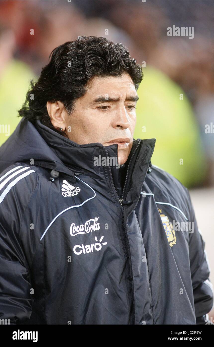 DIEGO MARADONA Argentinien Trainer HAMPDEN PARK GLASGOW Schottland 19. November 2008 Stockfoto