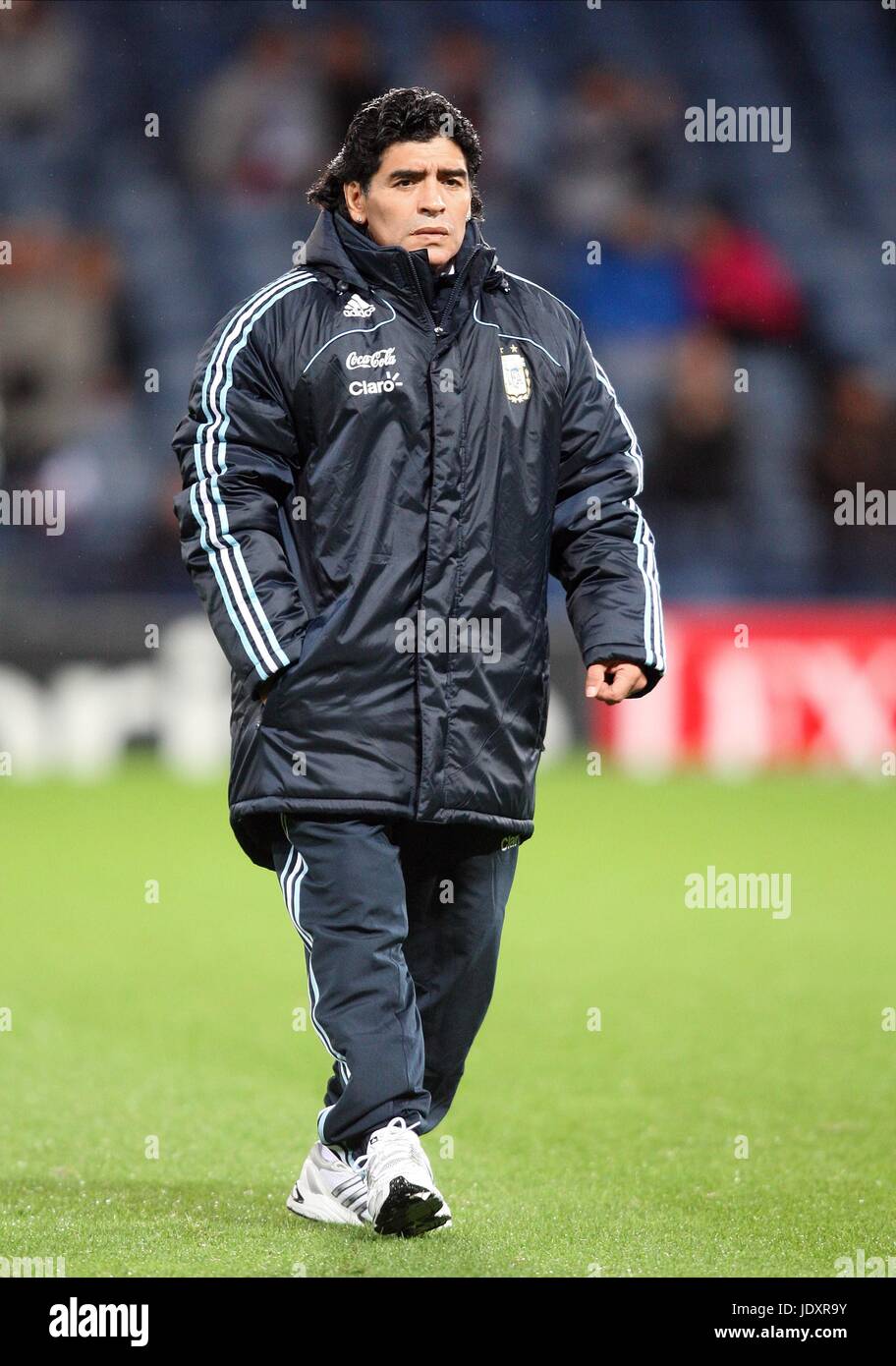 DIEGO MARADONA Argentinien Trainer HAMPDEN PARK GLASGOW Schottland 19. November 2008 Stockfoto