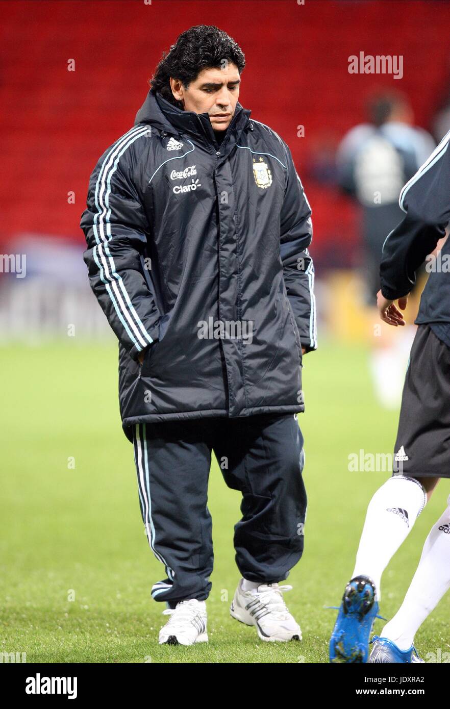 DIEGO MARADONA Argentinien Trainer HAMPDEN PARK GLASGOW Schottland 19. November 2008 Stockfoto