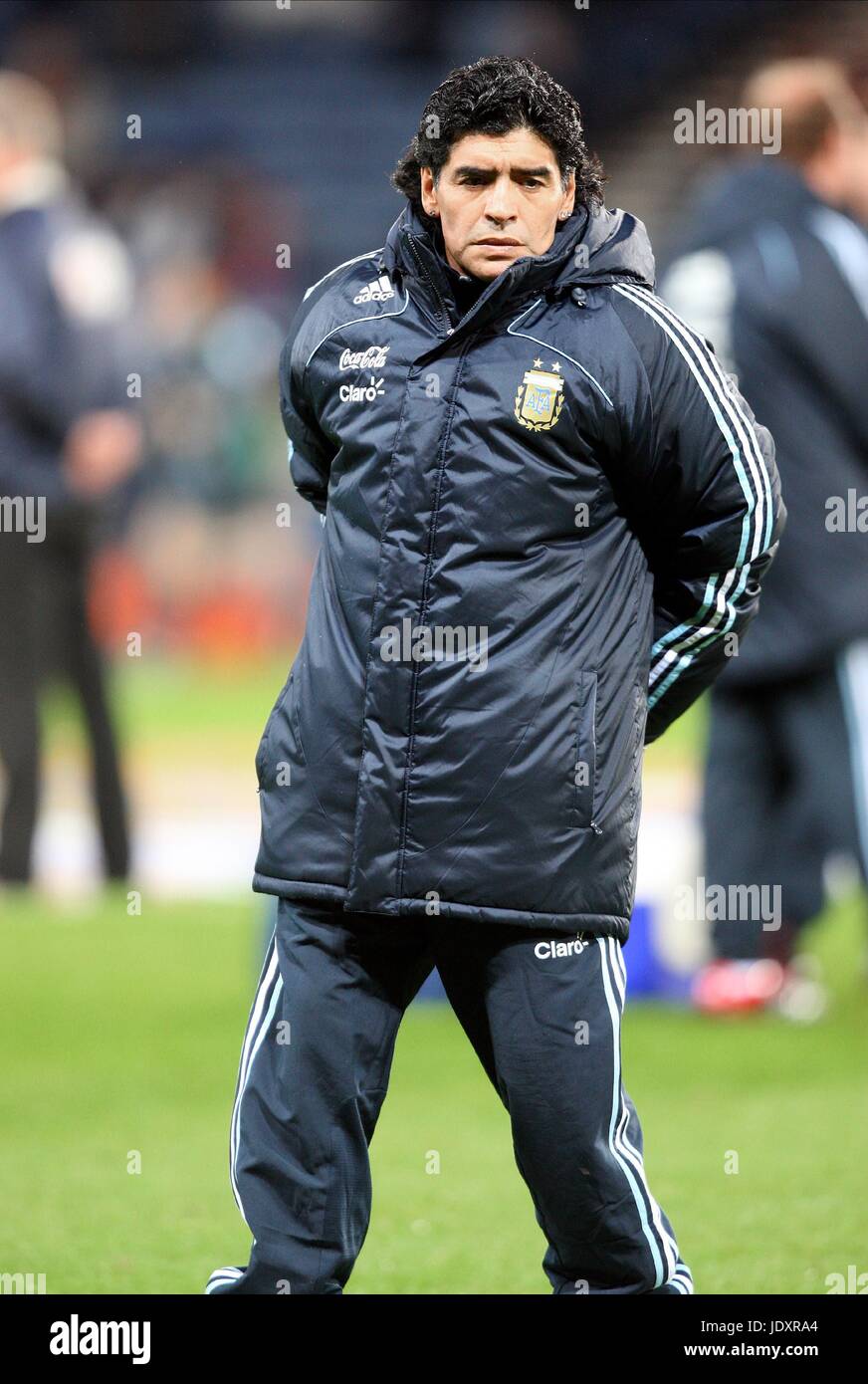 DIEGO MARADONA Argentinien Trainer HAMPDEN PARK GLASGOW Schottland 19. November 2008 Stockfoto