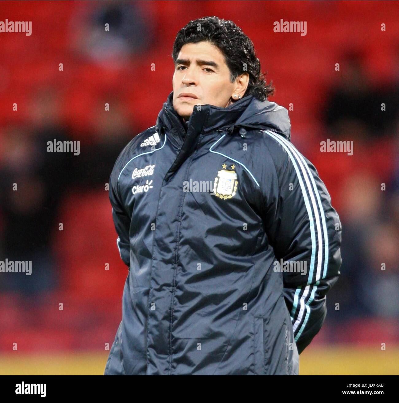 DIEGO MARADONA Argentinien Trainer HAMPDEN PARK GLASGOW Schottland 19. November 2008 Stockfoto