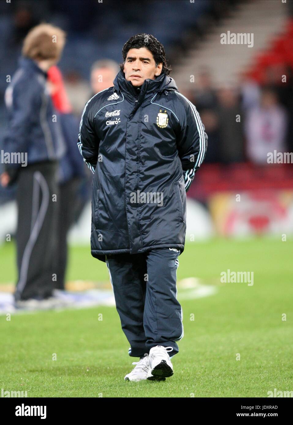 DIEGO MARADONA Argentinien Trainer HAMPDEN PARK GLASGOW Schottland 19. November 2008 Stockfoto