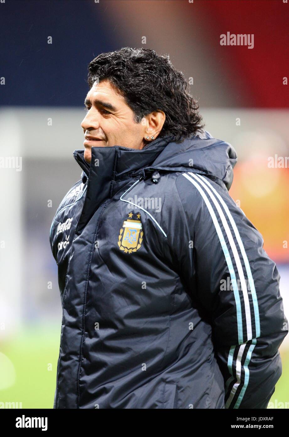 DIEGO MARADONA Argentinien Trainer HAMPDEN PARK GLASGOW Schottland 19. November 2008 Stockfoto