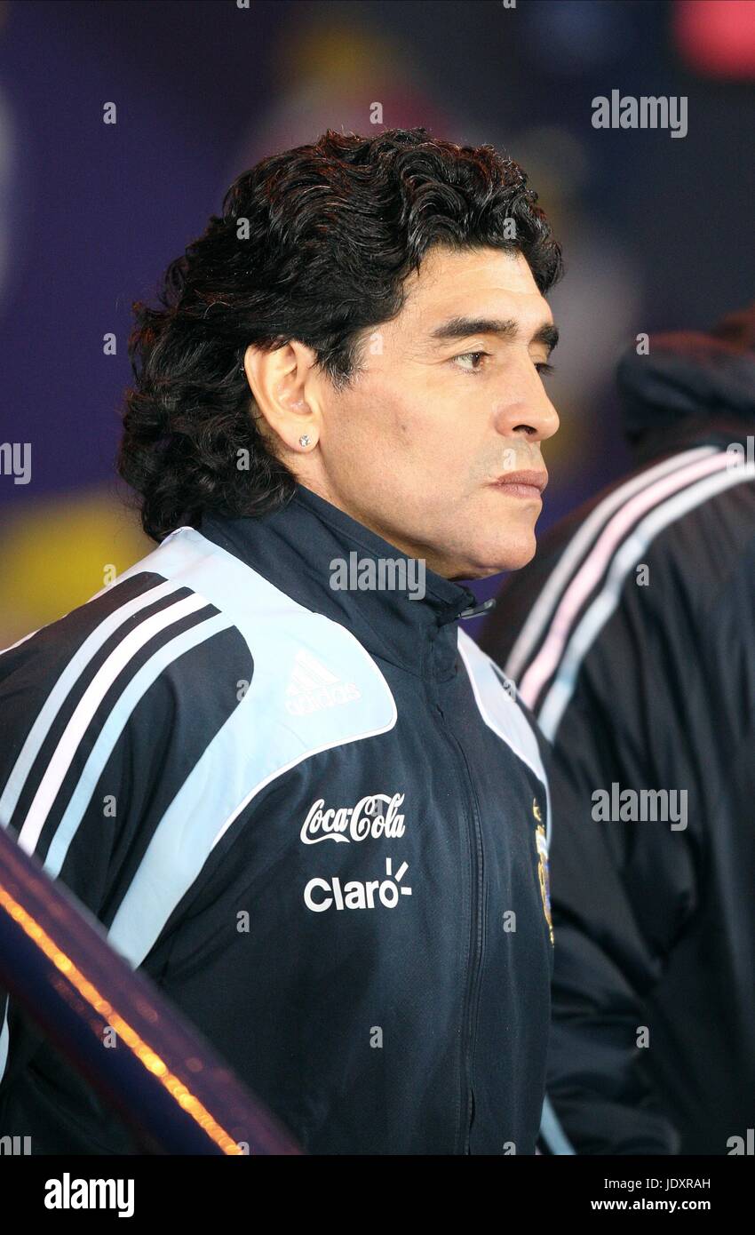 DIEGO MARADONA Argentinien Trainer HAMPDEN PARK GLASGOW Schottland 19. November 2008 Stockfoto