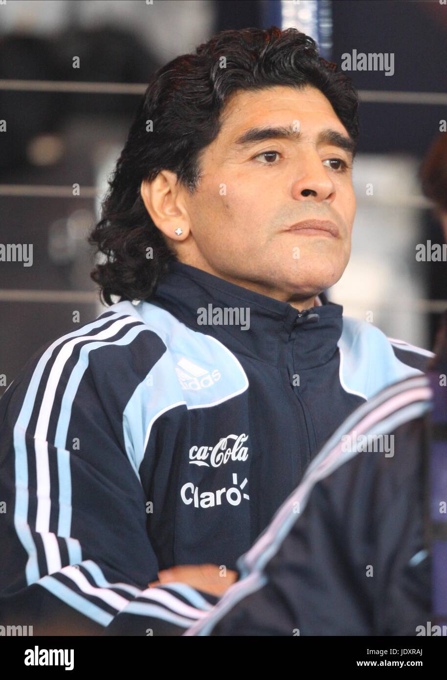 DIEGO MARADONA Argentinien Trainer HAMPDEN PARK GLASGOW Schottland 19. November 2008 Stockfoto