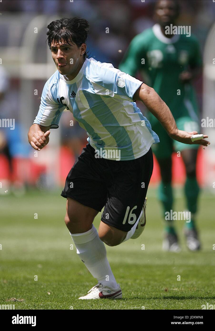 SERGIO AGÜERO Argentinien & ATLETICO MADRID Olympiastadion Peking CHINA 23. August 2008 Stockfoto