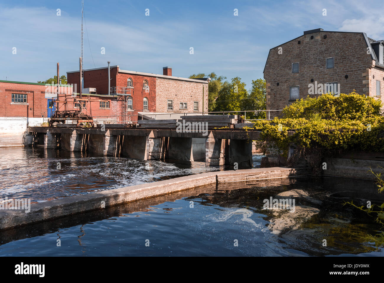 Alte Kläranlage in Smith Falls, Ontario Stockfoto