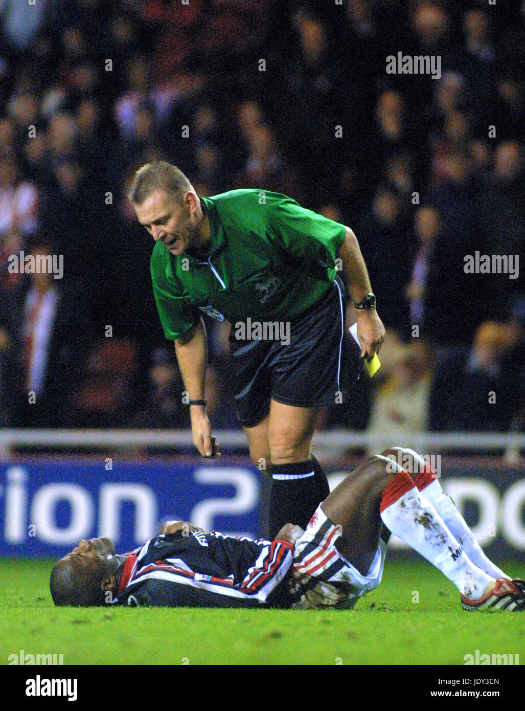 HAMILTON RICARD & GRAHAM POLL SUNDERLAND V MIDDLESBROUGH 9. Dezember 2000 Stockfoto