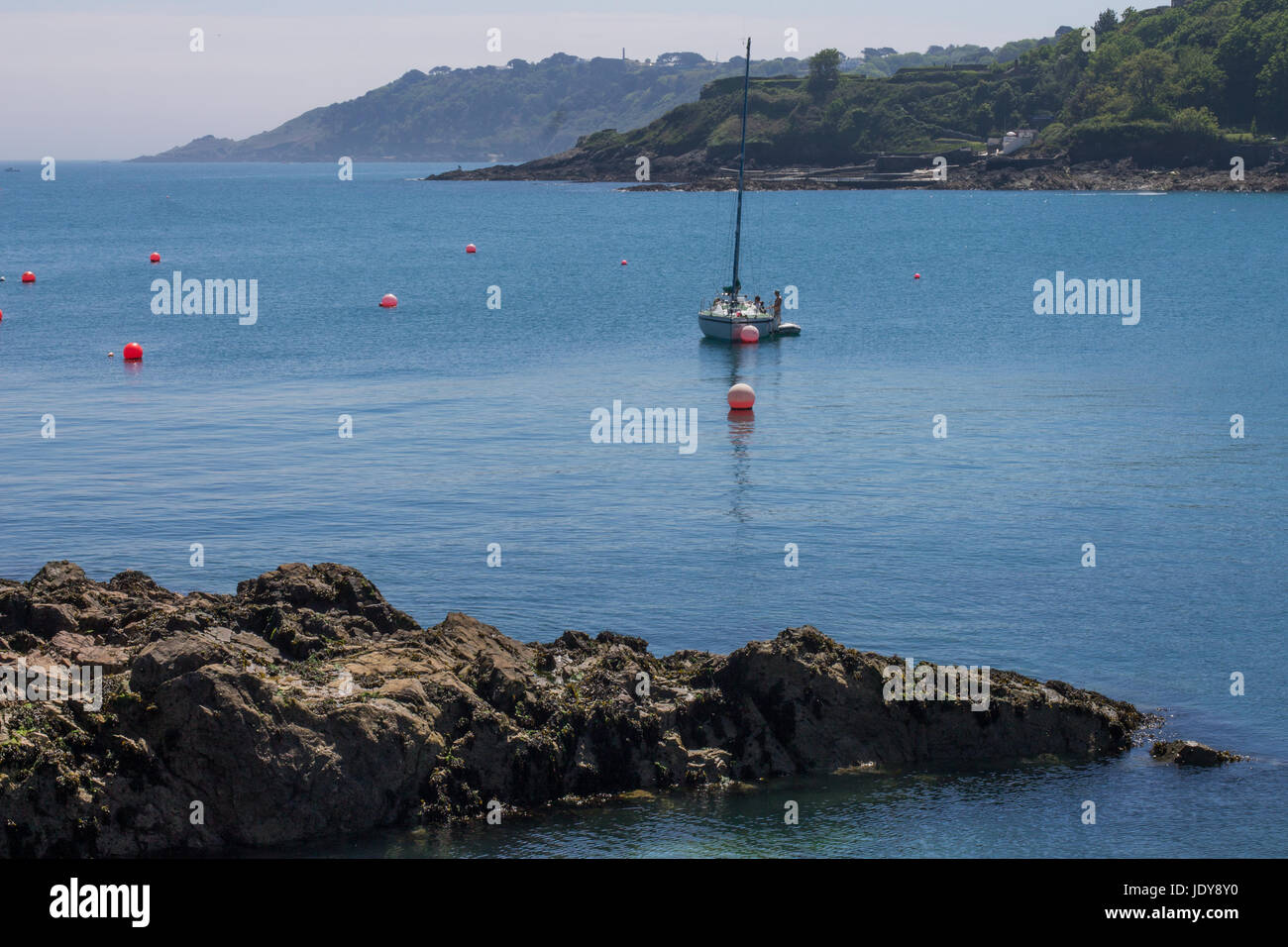 Yachtcharter in havelet Bay, Saint Peter Port, Guernsey Stockfoto