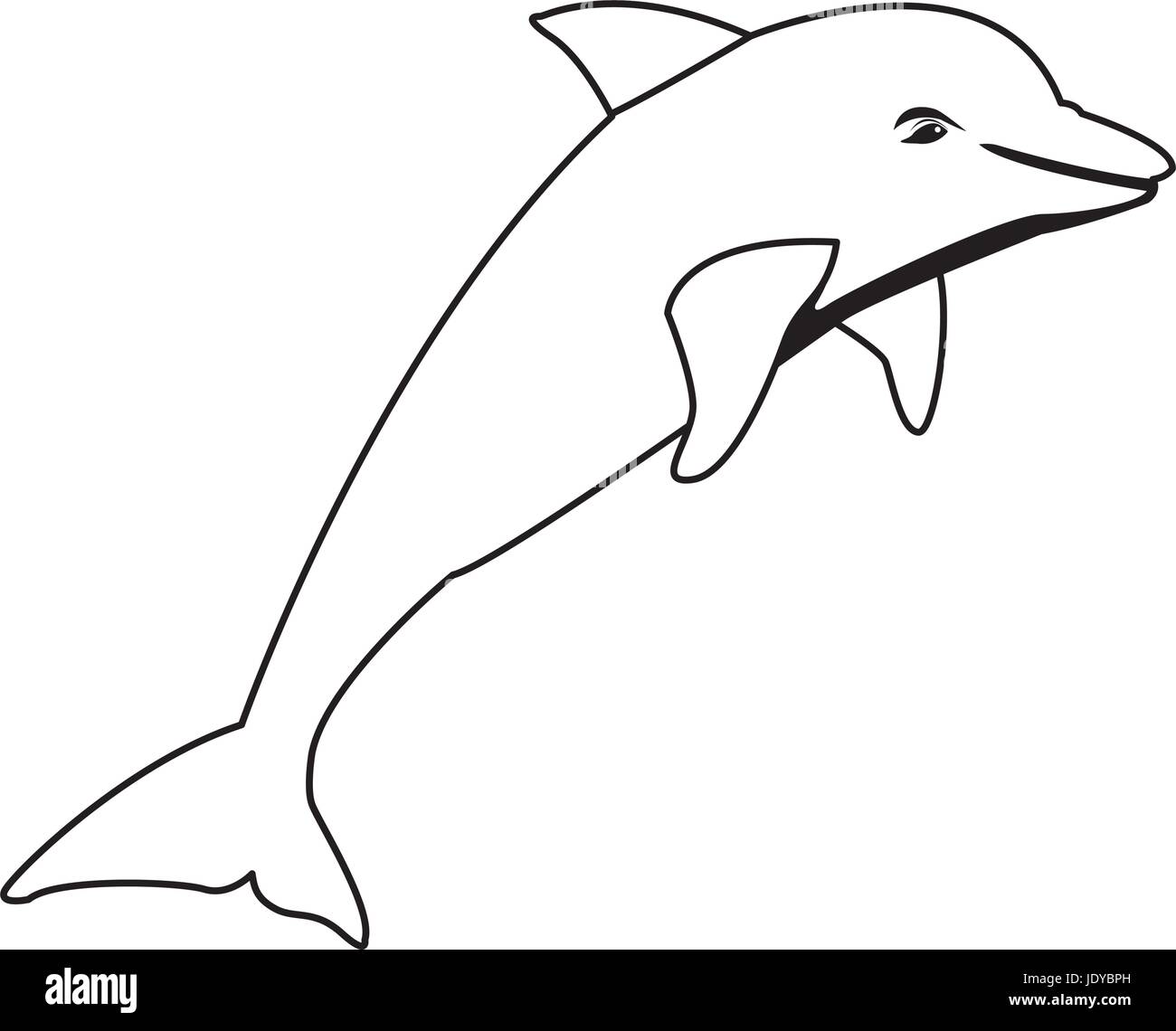 Cartoon Delfin Schwarzweiss Stockfotos Und Bilder Alamy