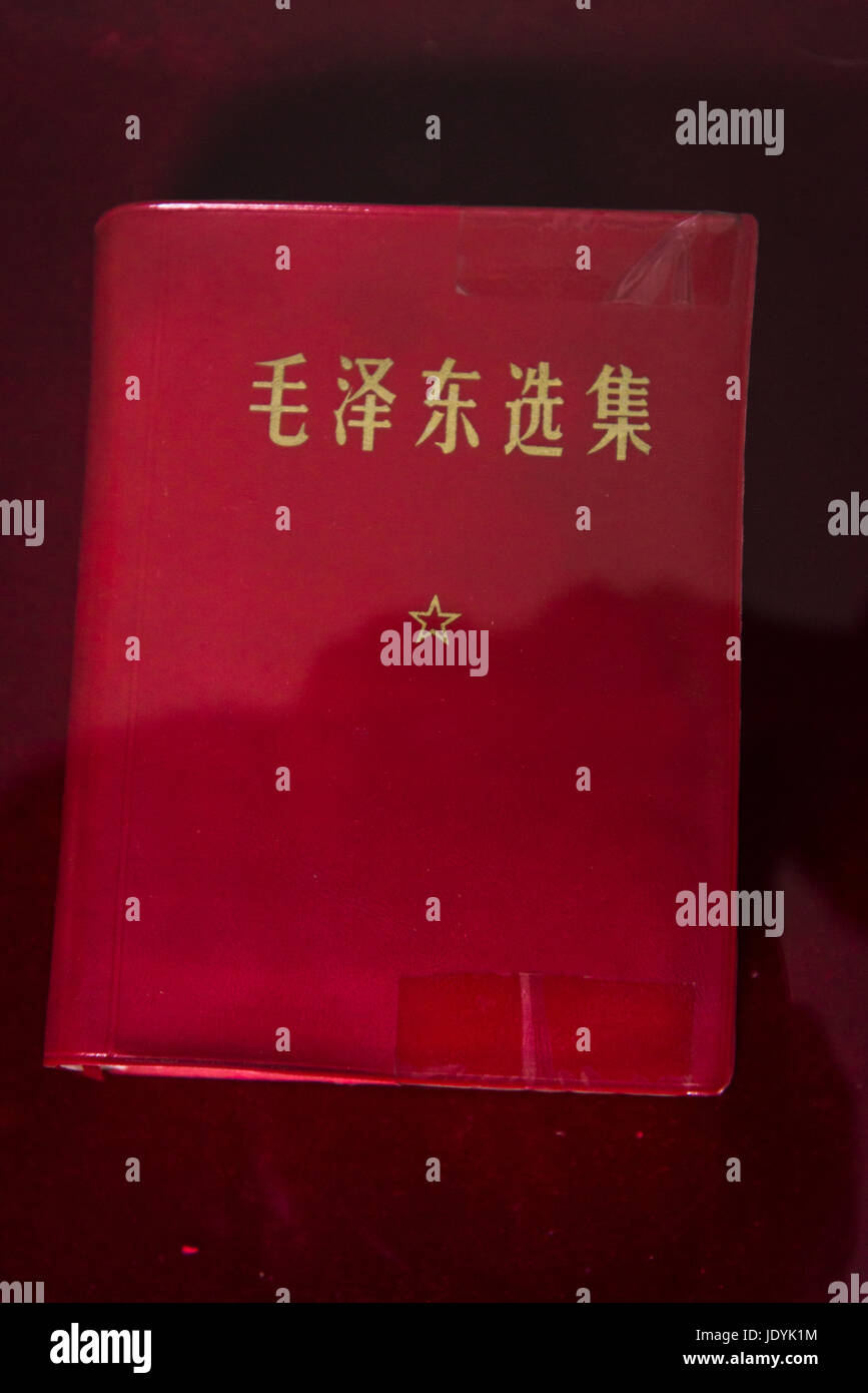 Little Red Book, der maoistischen Bibel, Zeitungsmuseum, Pingyao, Shanxi Provinz, China Stockfoto