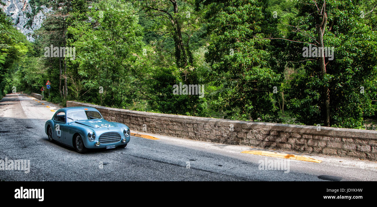 CISITALIA 202 SC BERLINETTA Pinin Farina 1948 auf einem alten Rennwagen Rallye Mille Miglia 2017 die berühmte italienische historische Rennen (1927-1957) am 19. Mai Stockfoto