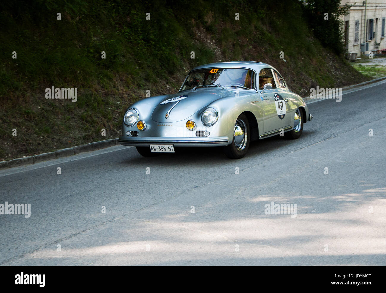 PORSCHE 356 A 1500 GS CARRERA 1956 auf einem alten Rennwagen Rallye Mille Miglia 2017 die berühmte italienische historische Rennen (1927-1957) am 19. Mai 2017 Stockfoto