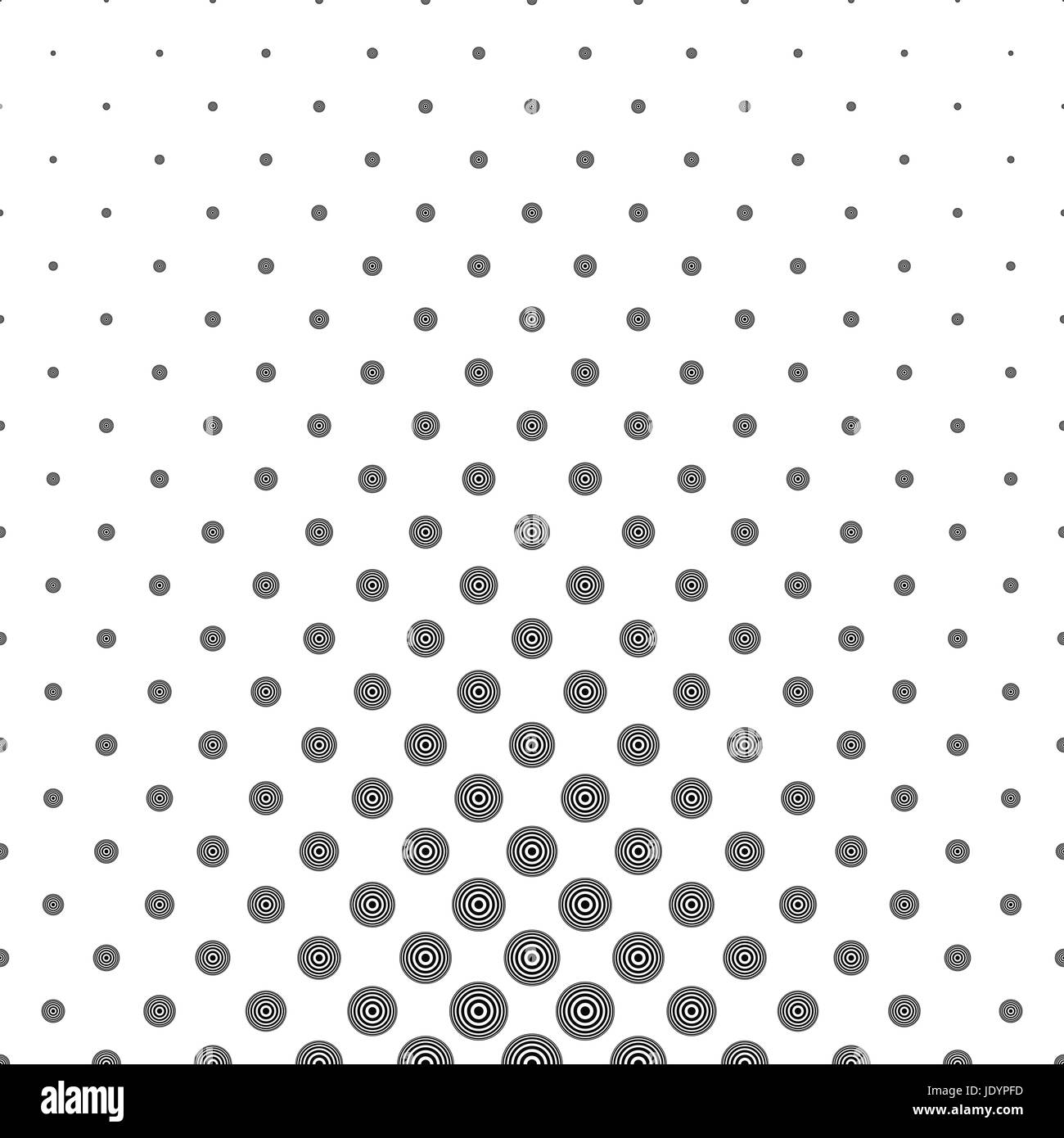 Abstrakte monochrome konzentrischen Kreis-Muster Stock Vektor