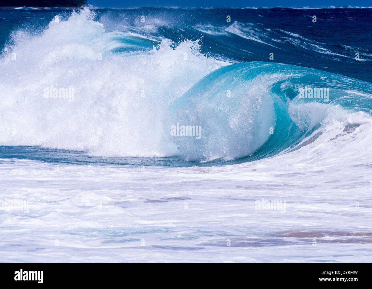 Gefrorene Bewegung der Wellen des Ozeans aus Hawaii Stockfoto