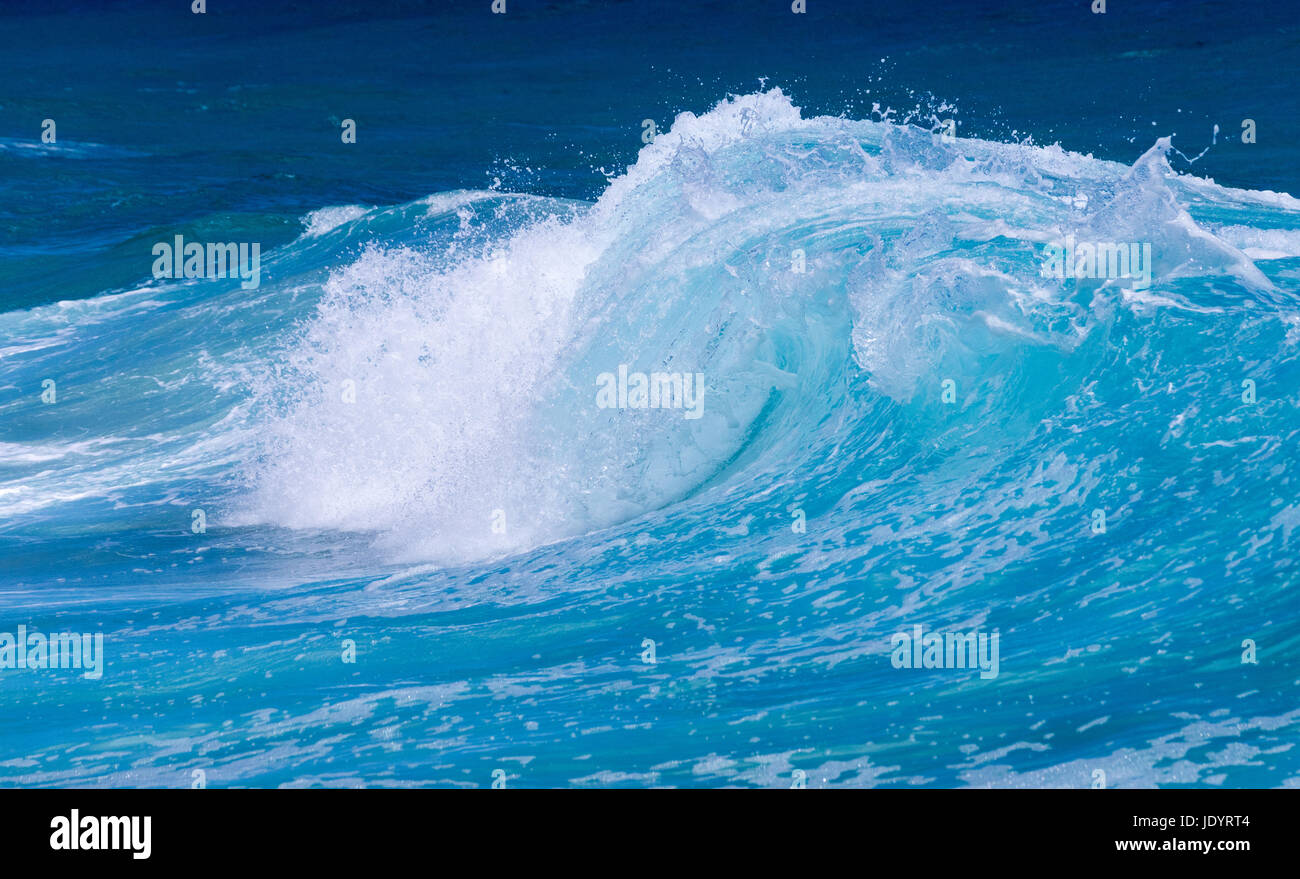 Gefrorene Bewegung der Wellen des Ozeans aus Hawaii Stockfoto