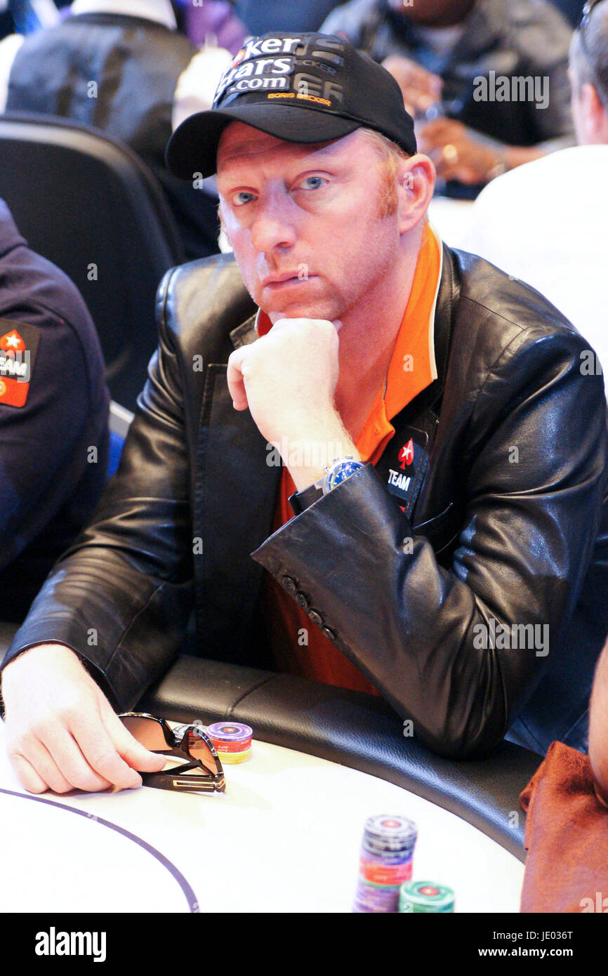 Monaco, Monte Carlo - 29. April 2009: Poker-Stars-Finale mit Boris Becker. Becker hat Konkurs wurde von einem britischen Gericht nachdem er gescheitert, eine langjährige Schuld zu zahlen. | weltweite Nutzung Stockfoto