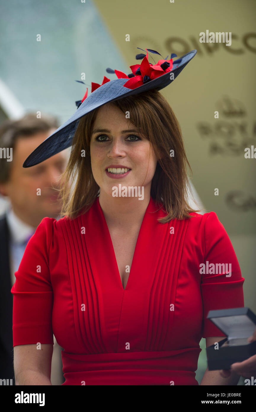 Ascot, Berkshire, UK. 22. Juni 2017. Prinzessin Eugenie in Royal Ascot 22. Juni 2017. Bildnachweis: John Beasley/Alamy Live-Nachrichten Stockfoto