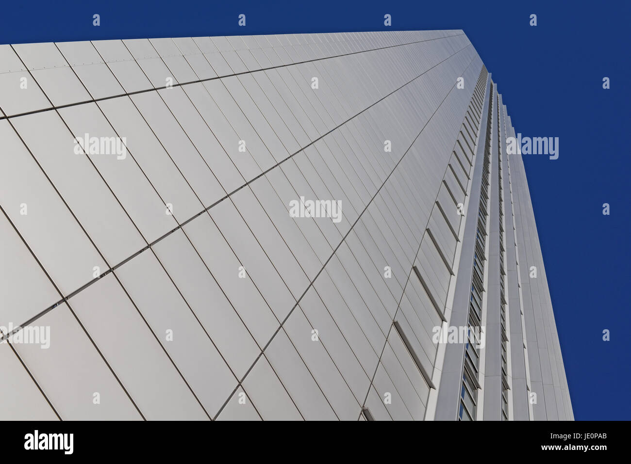 Hochhaus, Frankfurt, Wolkenkratzer, Fassade, Hausfassade, Hauptcampus, Bürogebäude, Business, Hessen, Deutschland, Brd, Bank, Banken, Stadt, Bankenviertel, Stockfoto