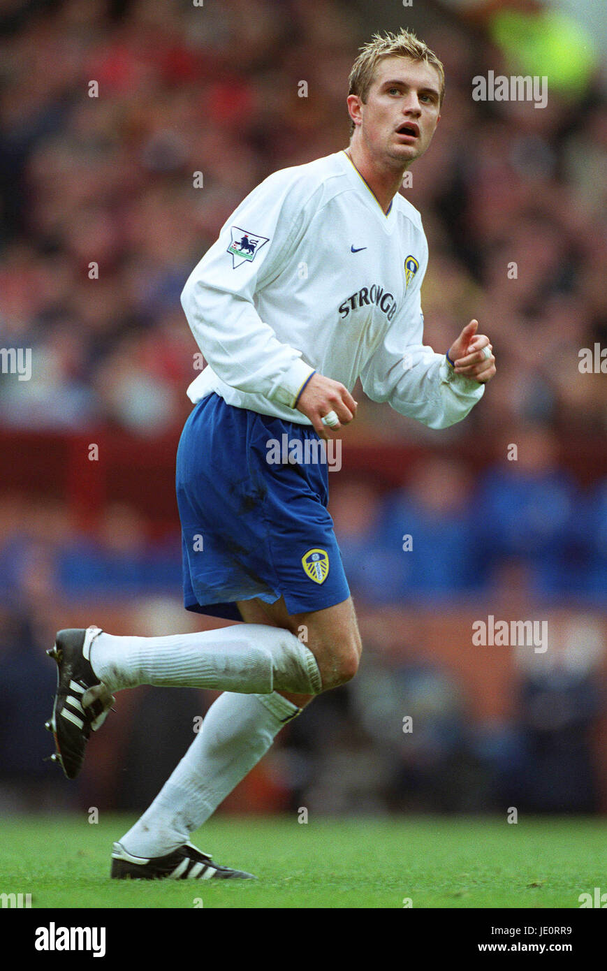 STEPHEN MCPHAIL LEEDS UNITED FC MANCHESTER OLD TRAFFORD 21. Oktober 2000 Stockfoto