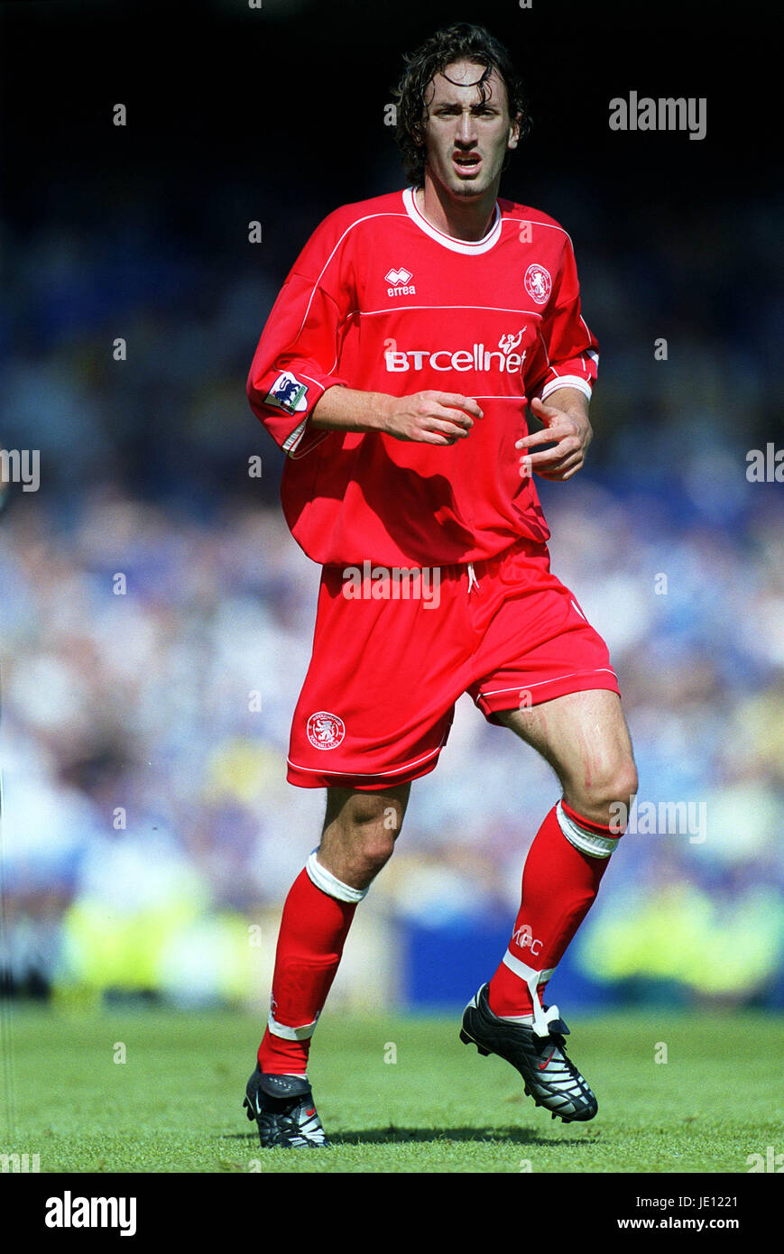 JONATHAN GREENING MIDDLESBROUGH FC LIVERPOOL GOODISON PARK 25. August 2001 Stockfoto