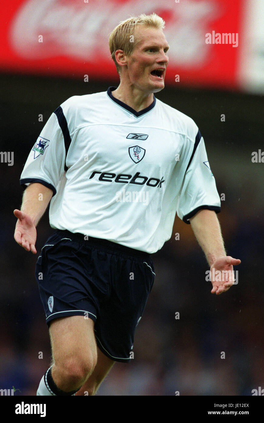 PRO FRANDSEN BOLTON WANDERERS FC FILBERT STREET LEICESTER ENGLAND 18. August 2001 Stockfoto