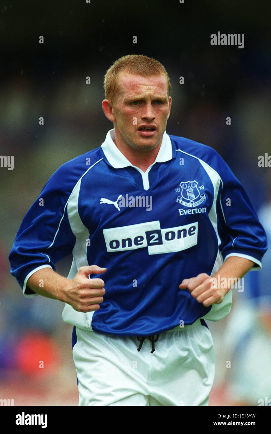 MARK PEMBRIDGE EVERTON FC TRANMERE TRANMERE LIVERPOOL 4. August 2001 Stockfoto