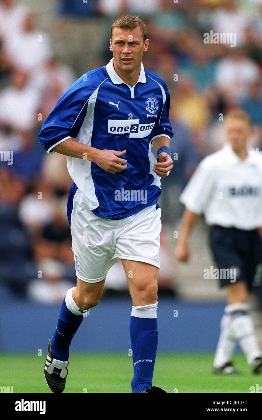 DUNCAN FERGUSON EVERTON FC PRESTON PRESTON V EVERTON 28. Juli 2001 Stockfoto