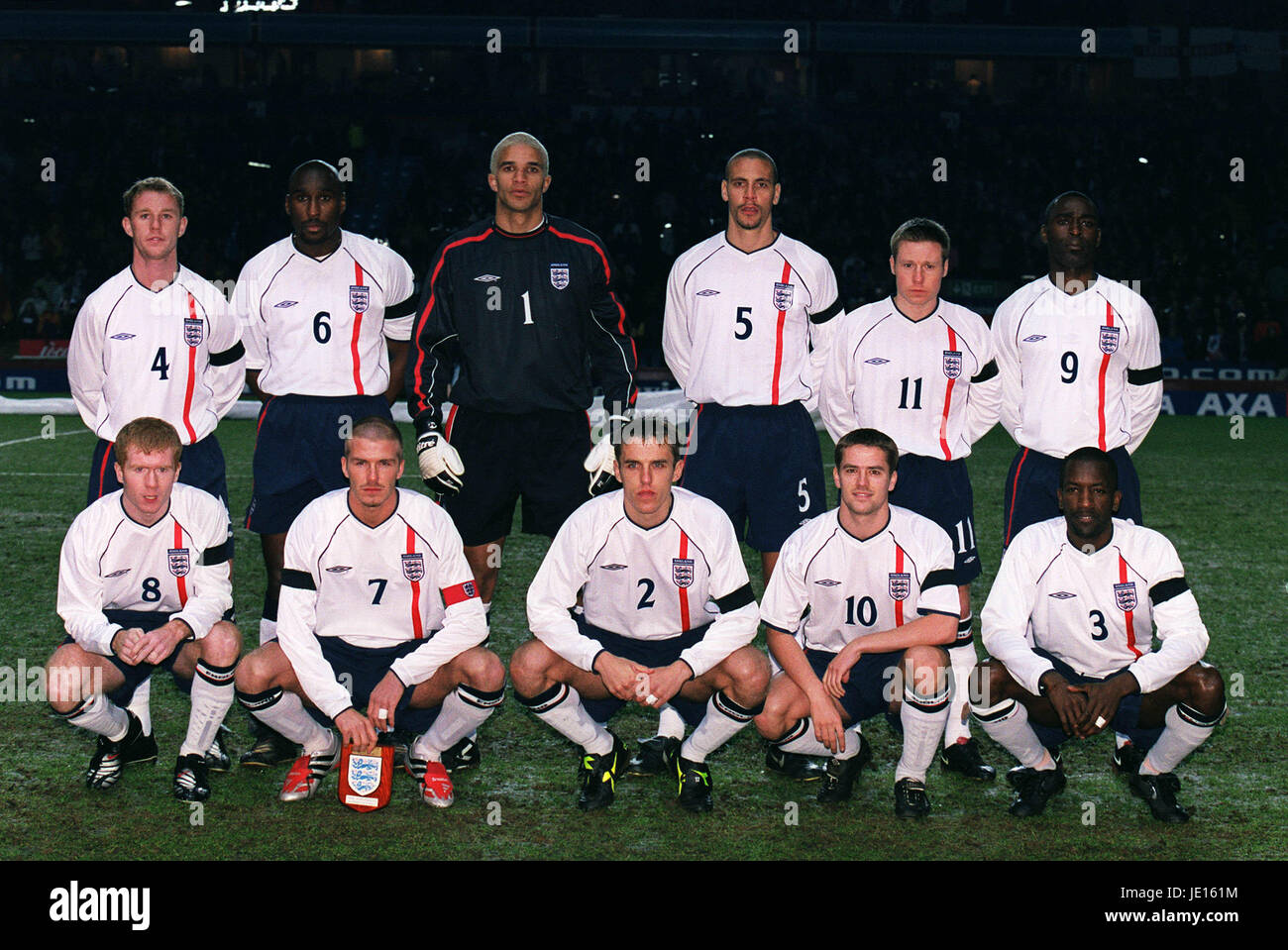 ENGLAND ENGLAND V Spanien VILLA PARK BIRMINGHAM 28. Februar 2001 Stockfoto