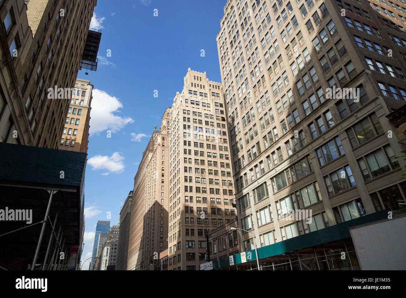 1920er Jahren Bürogebäude Nachschlagen von Seventh Avenue Midtown New York City USA Stockfoto