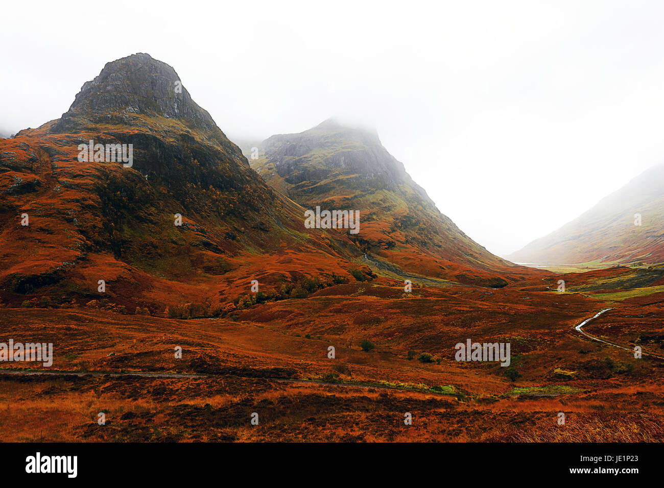 Glencoe-Bergkette. Schottland, Vereinigtes Königreich Stockfoto