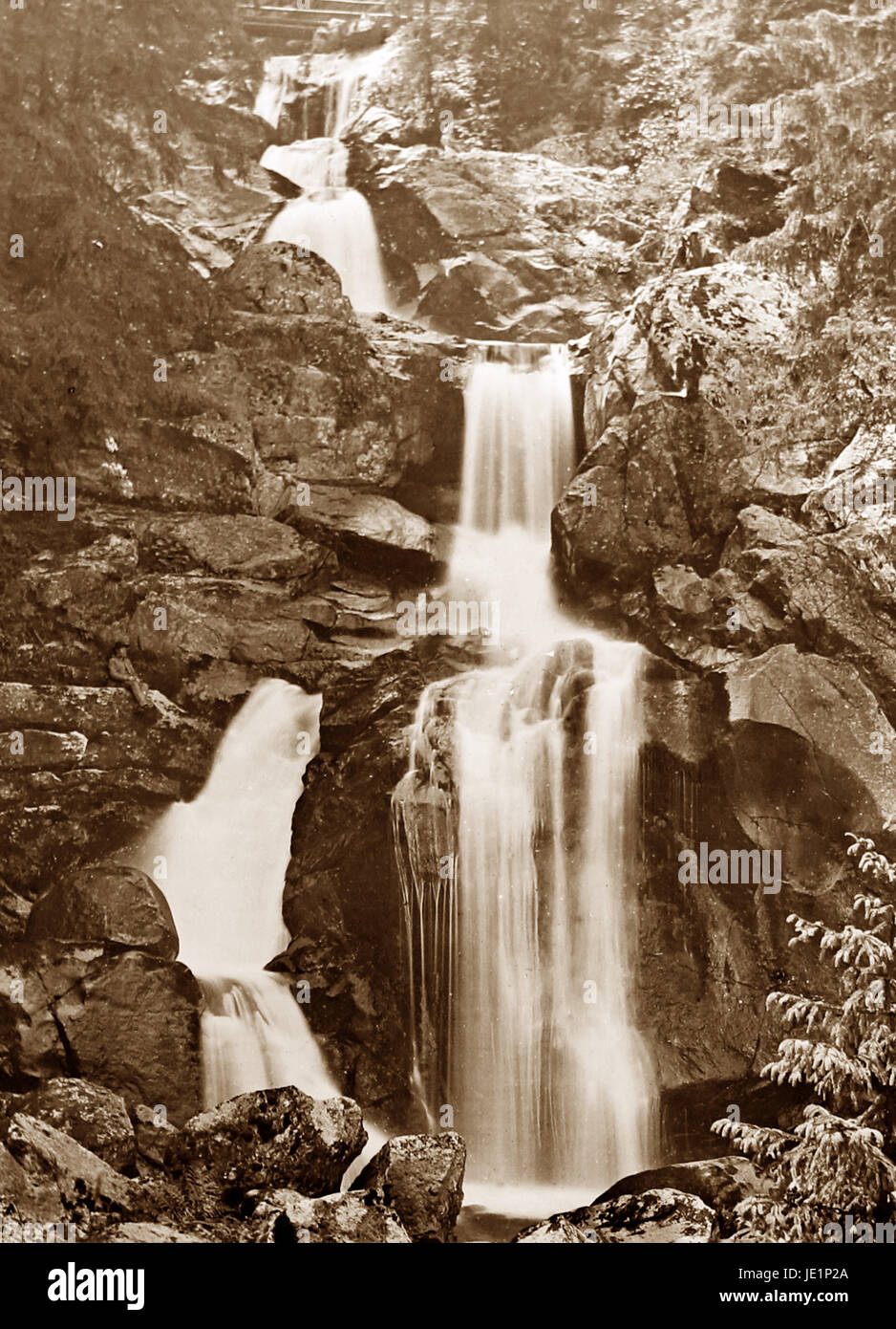 Fallbach Wasserfall, Triberg, Deutschland, viktorianische Periode Stockfoto