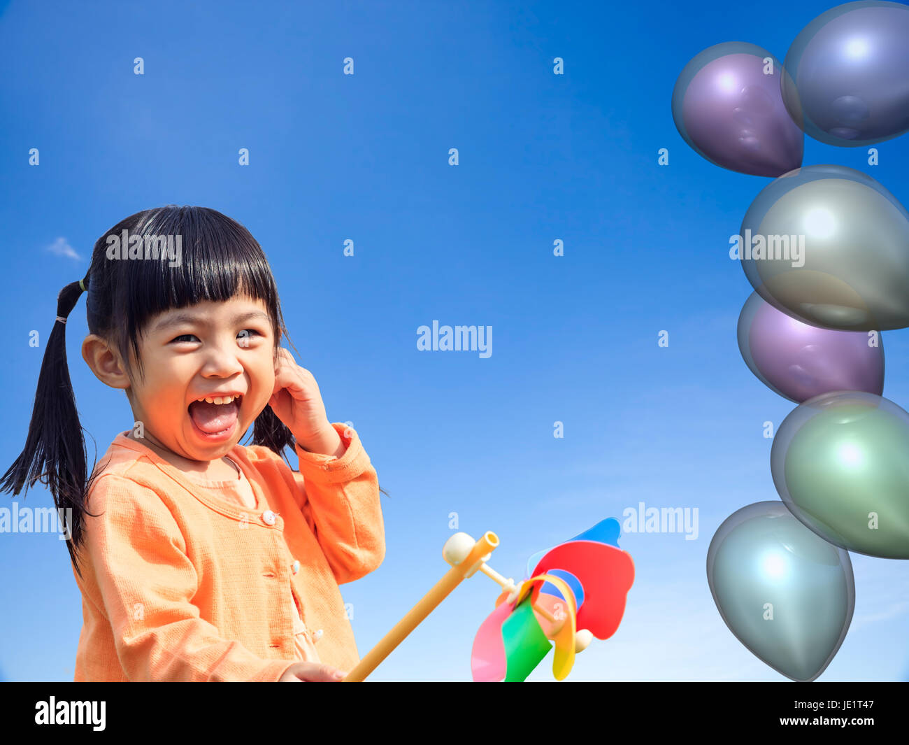 niedliche kleine Mädchen für Adv oder anderen Zweck Verwendung Stockfoto