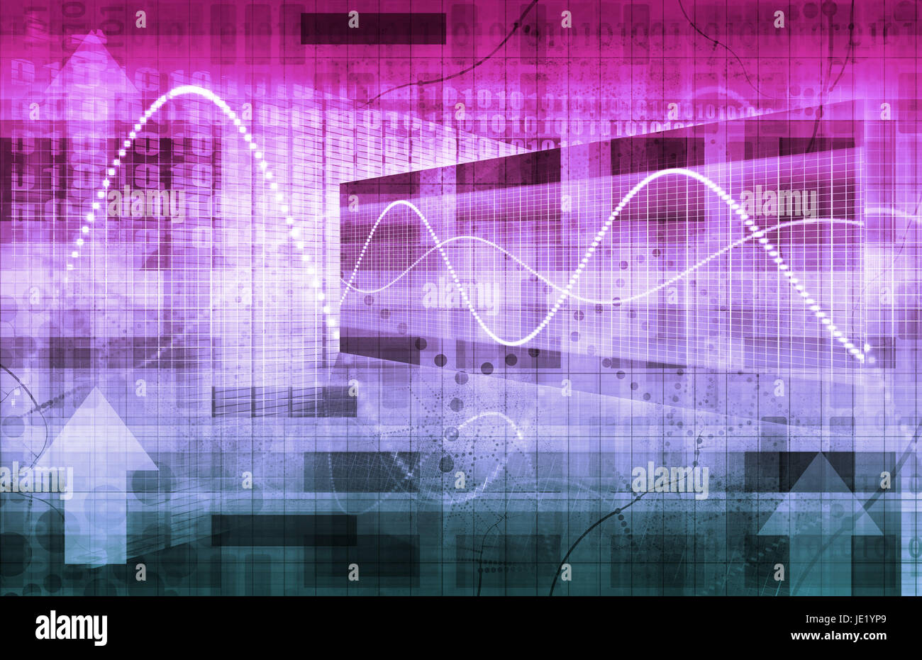 Business Analyse und Datentechnik als Konzept Stockfoto