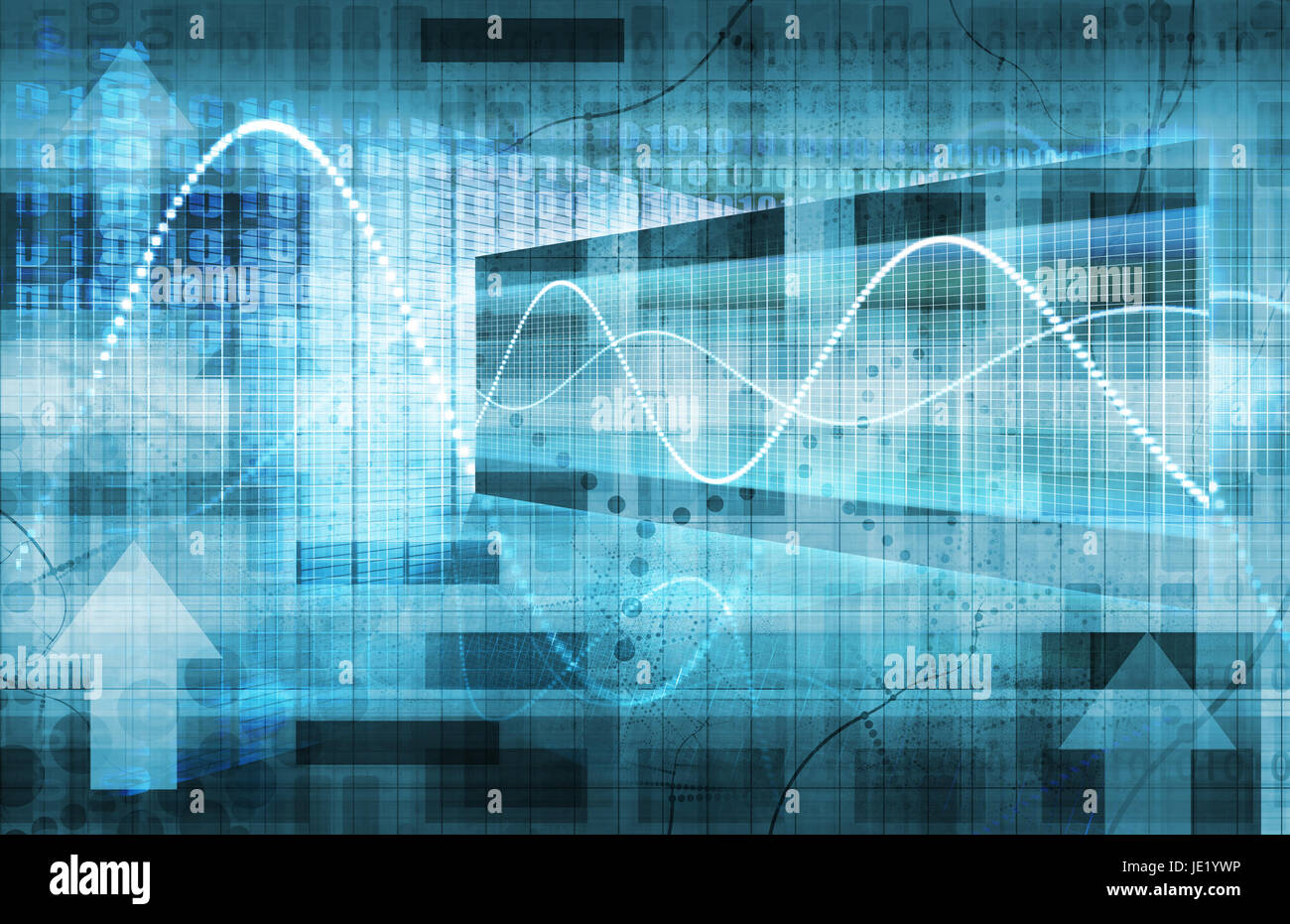 Business Analyse und Datentechnik als Konzept Stockfoto