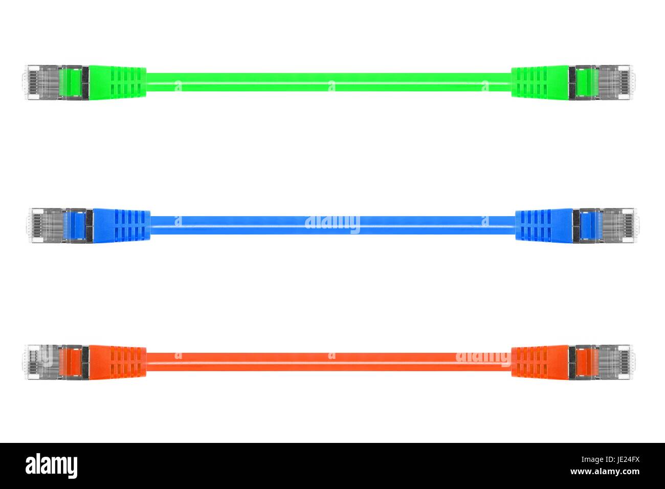 Eine Nahaufnahme eines Ethernet-Kabels Stockfoto