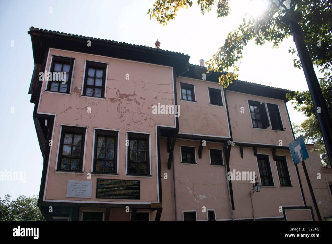 Plovdiv ist Europas älteste bewohnte Stadt. Der alten Plovdiv ist ein Teil des UNESCO Welt-Heritage.old Stadt, historische Gebäude, in Plovdiv.Candidate für Europäische Kulturhauptstadt 2019 Stockfoto