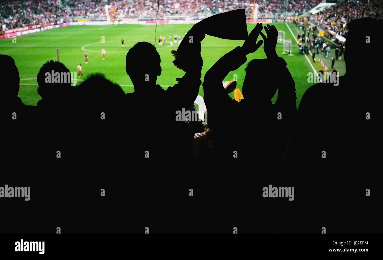 FußballFans Im Stadion Stockfotografie Alamy