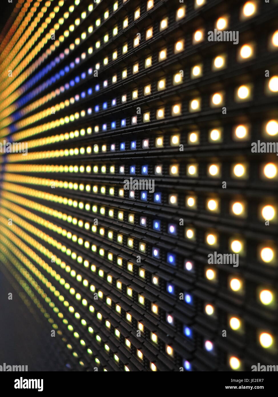 RGB-LED-Wand Stockfoto