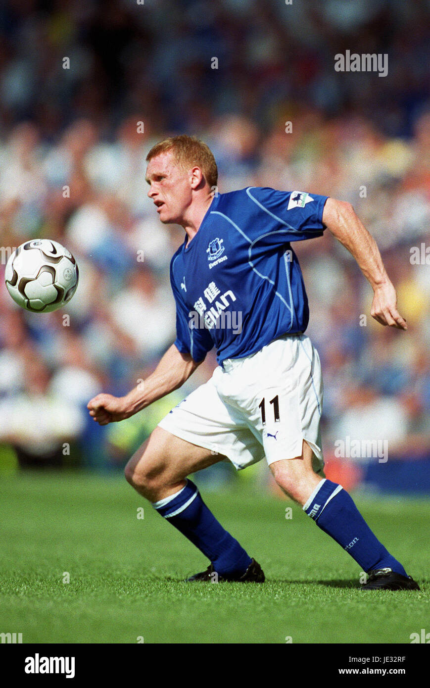 MARK PEMBRIDGE EVERTON FC GOODISON PARK LIVERPOOL 17. August 2002 Stockfoto