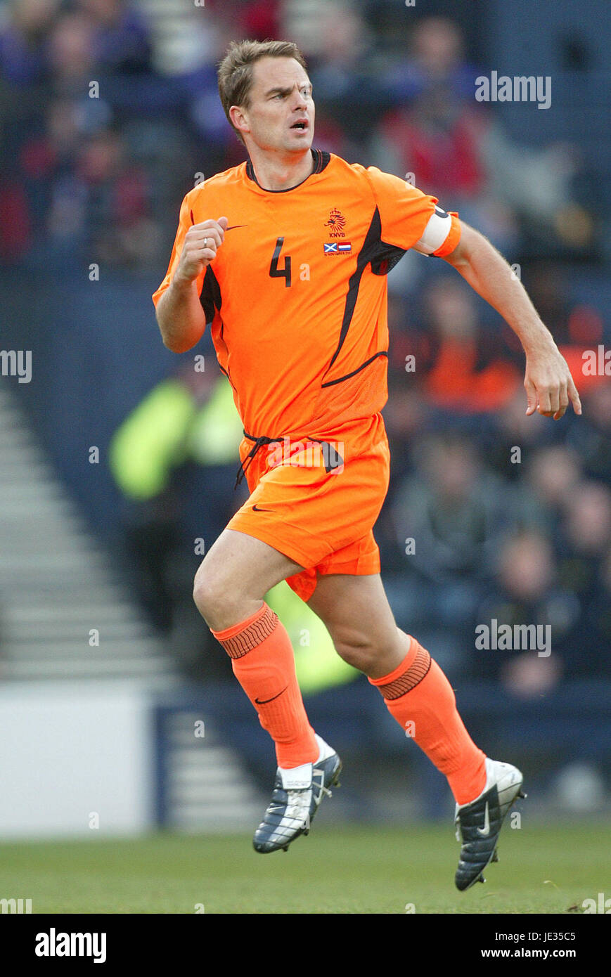 FRANK DE BOER HOLLAND HAMPDEN PARK GLASGOW Schottland 15. November 2003 Stockfoto
